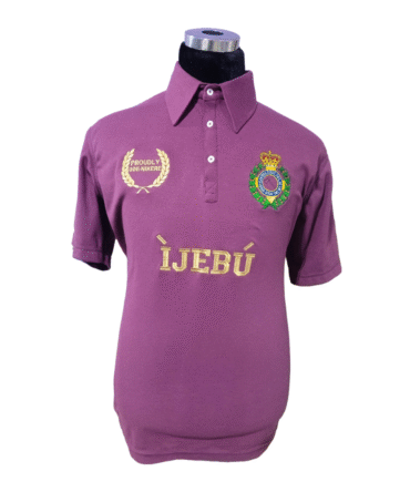 Royal Plum "ÌJEBÚ" Heritage Polo Shirt
