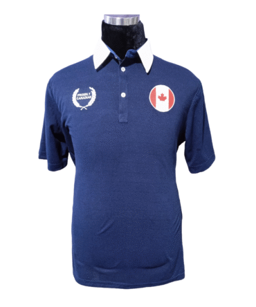 Navy Blue "Proudly Canadian" Polo Shirt