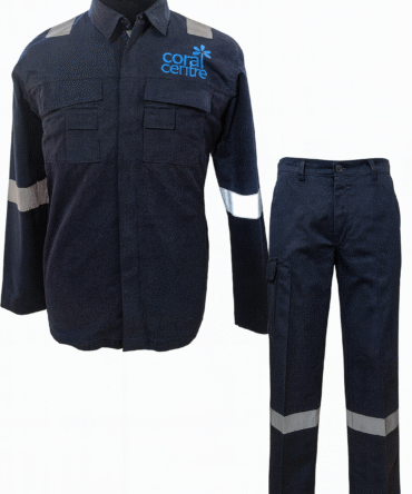 Navy Blue Industrial Workwear Set – Long-Sleeve Shirt & Cargo Trousers