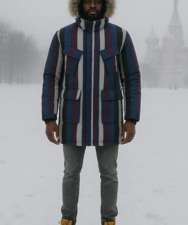 Men Hoody Aso-Oke Winter Jacket II