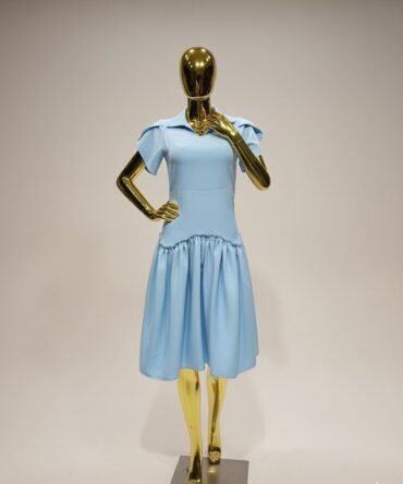 Short-Sleeve Midi Dress